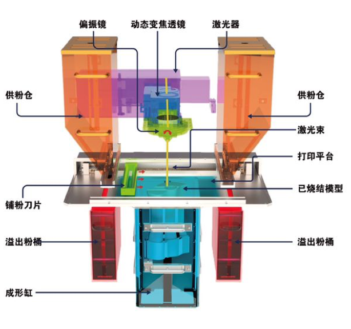 SLS 3D打印設(shè)備結(jié)構(gòu)